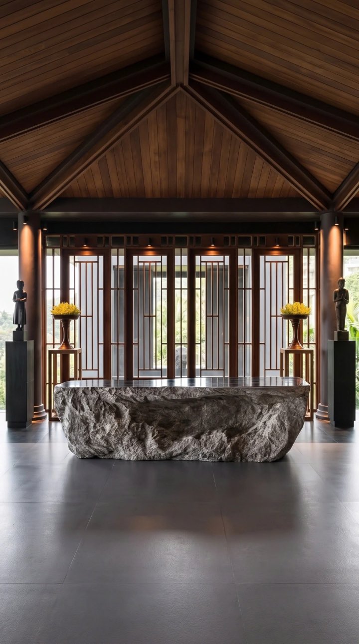 Nghệ thuật tạo tác đá qua chiếc bàn Lavabo