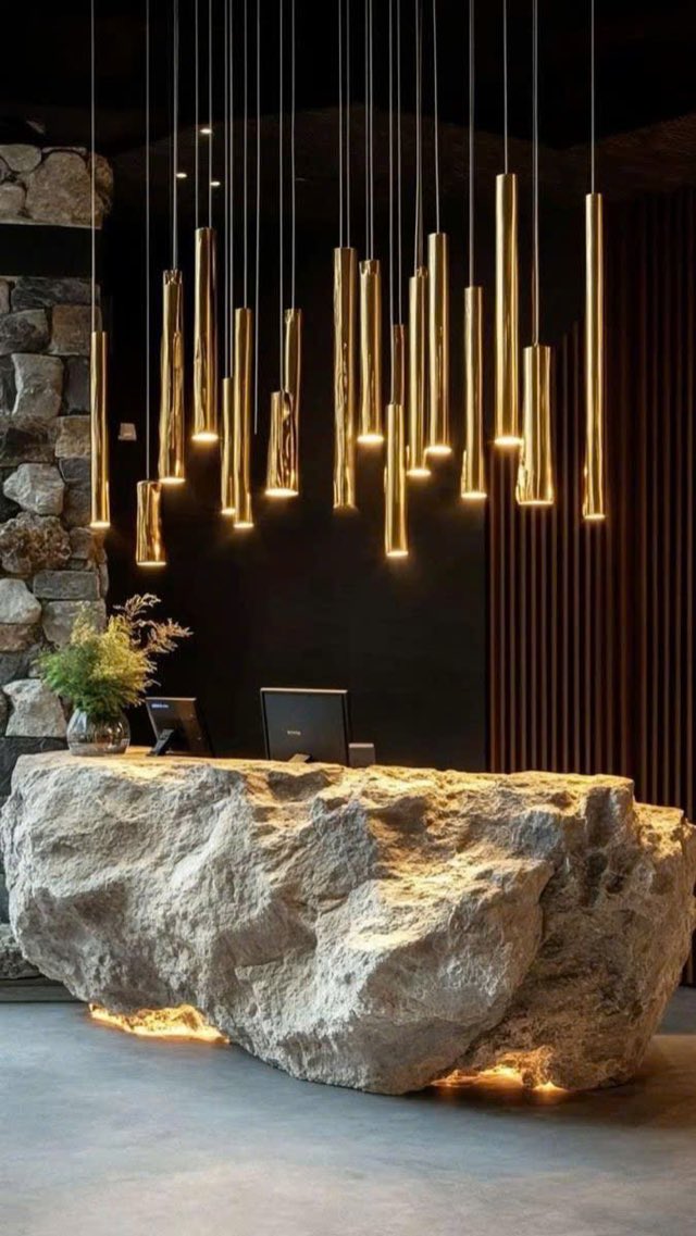 Quầy tiếp tân Hiên Mộc Stone: dấu ấn đầu tiên, cảm xúc khó quên